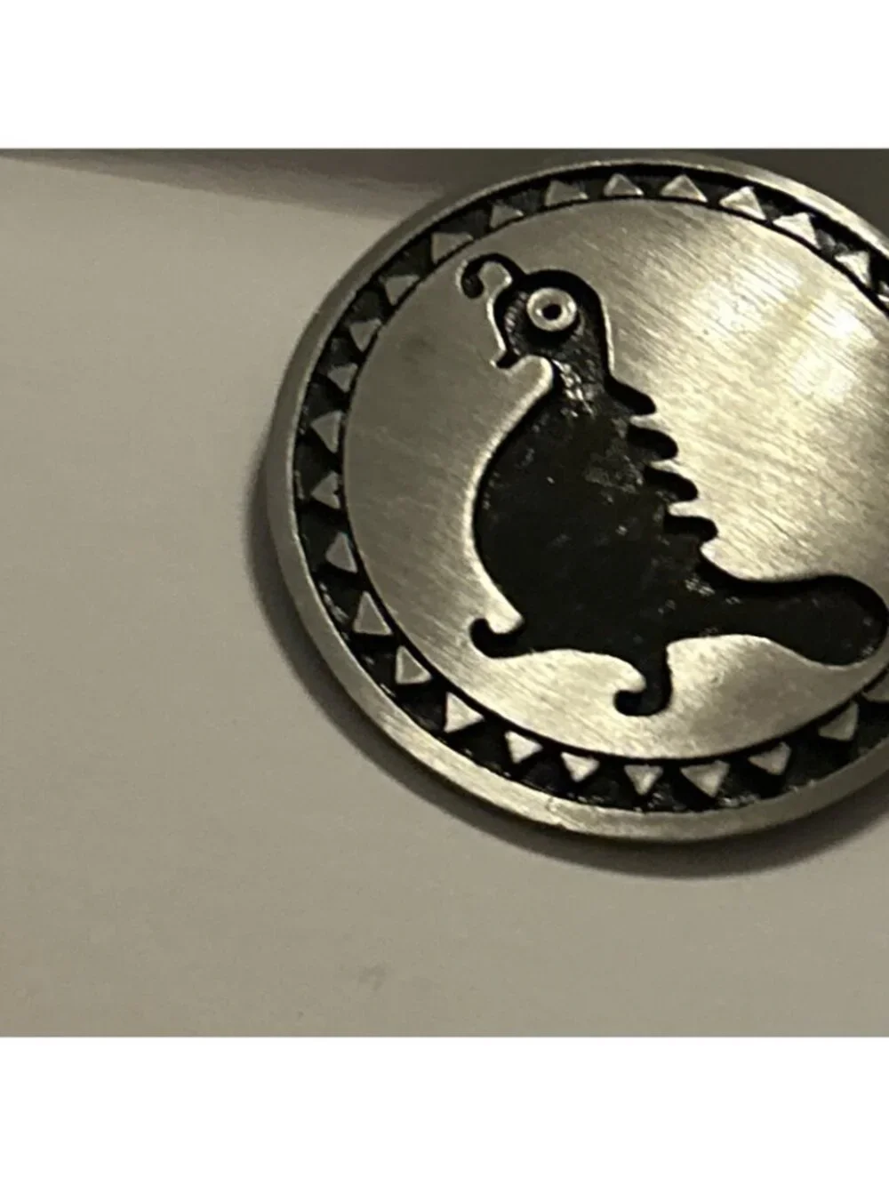 Zuni quail bolo tie Native American Charm Silver & Black Color New